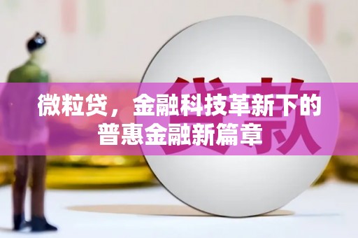 定兴微粒贷，金融科技革新下的普惠金融新篇章