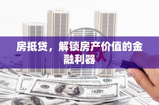 天峨房抵贷，解锁房产价值的金融利器
