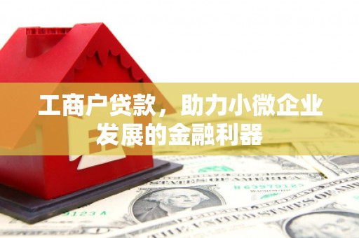 将乐工商户贷款，助力小微企业发展的金融利器