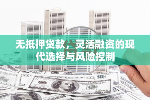 房县无抵押贷款，灵活融资的现代选择与风险控制