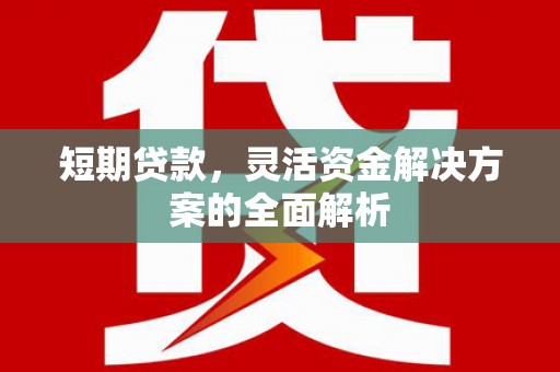 泾县短期贷款，灵活资金解决方案的全面解析