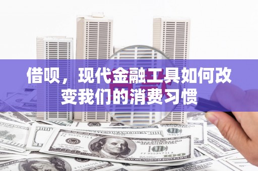 遵化市借呗，现代金融工具如何改变我们的消费习惯
